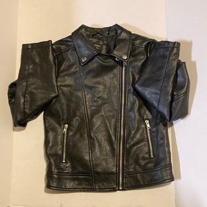 Girls Forever 21 Leather Jacket 11/12 Black